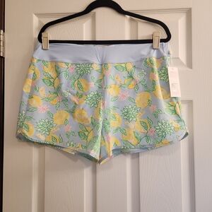Lilly Pulitzer Bicci Bluette Make Lemonade Shorts NWT